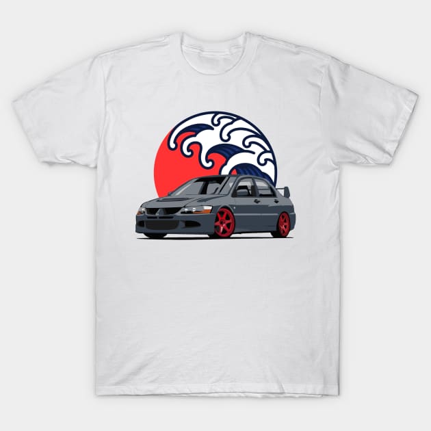 mitsubishi lancer evolution T-Shirt by artoriaa